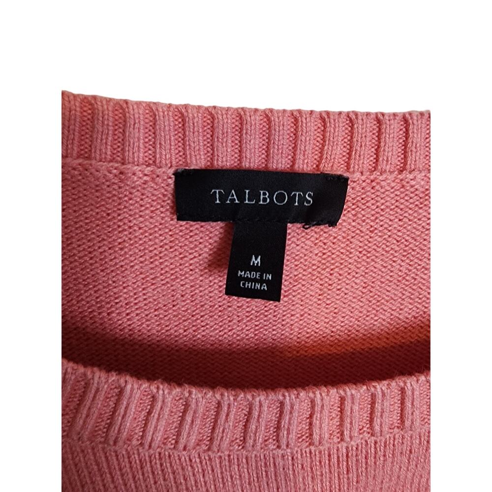 Talbots Bold Oranges Crew Neck Sweater, Medium - image 4
